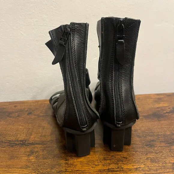 Trippen Black Leather Strappy Zita Sandals - Picture 3 of 5